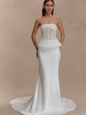 jasmine strapless satin maxi dress Jasmine Strapless Satin Maxi Dress / Sage | MESHKI